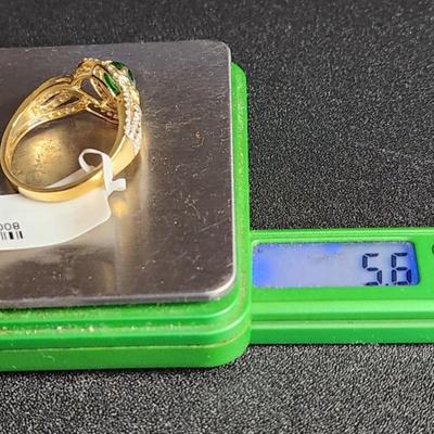 Stunning 14k White Gold 2.59cttw Tsavorite Vs Diamond Ring Size 12