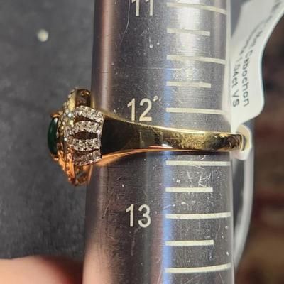 Stunning 14k White Gold 2.59cttw Tsavorite Vs Diamond Ring Size 12