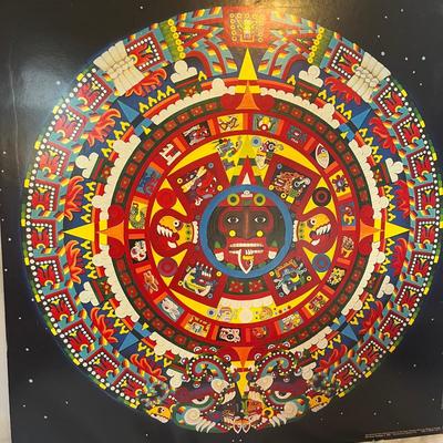 Hypothetical Color Reconstruction Of The Aztec Calendar Stone Print (S-MG)