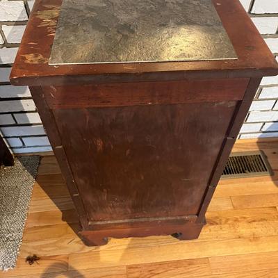 Wooden Side Table with Dovetailed Drawer (S-MG)