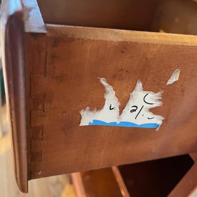 Wooden Side Table with Dovetailed Drawer (S-MG)