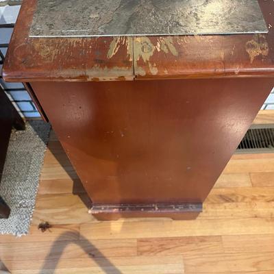 Wooden Side Table with Dovetailed Drawer (S-MG)