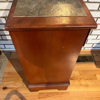 Wooden Side Table with Dovetailed Drawer (S-MG)