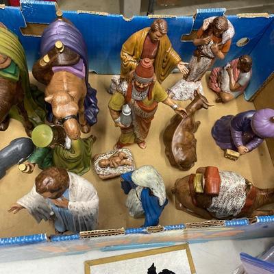 Hand painted Nativity scene