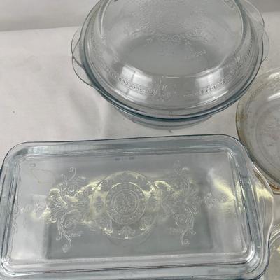 Clear depression glass
