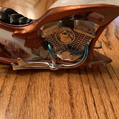 Vintage low rider motorcycle figurine