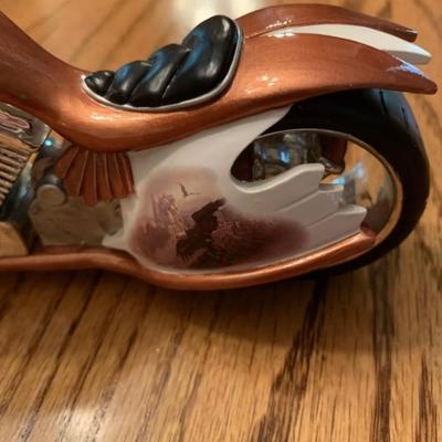Vintage low rider motorcycle figurine