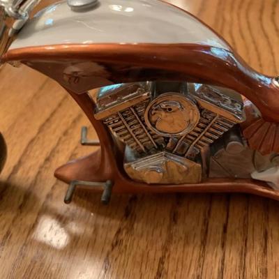 Vintage low rider motorcycle figurine