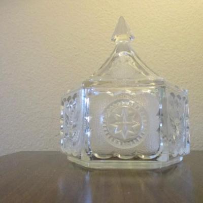 Vintage Indiana Glass candy dish with lid