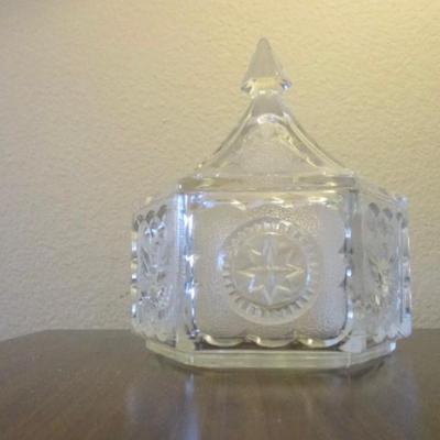 Vintage Indiana Glass candy dish with lid