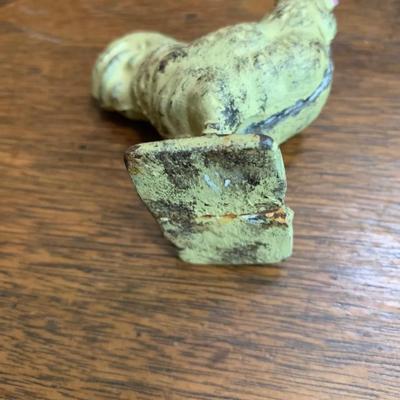 Vintage cast-iron rooster figurine
