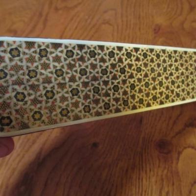 Vintage Middle East handcrafted wooden trinket box