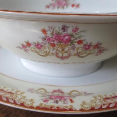 Antique Noritake Nippon Toki Kaisha gravy bowl with underplate