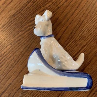 Vintage rare HP porcelain Scottish terrier figurine