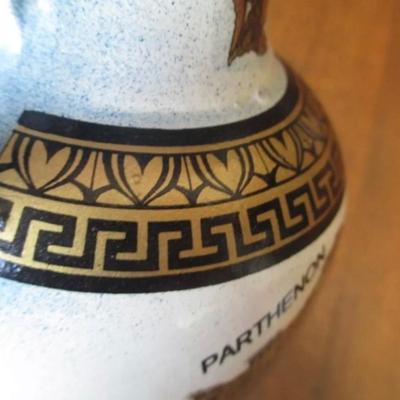 Vtg Greek Parthenon vase, handmade