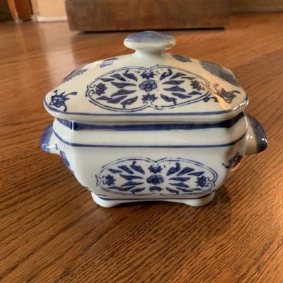 Antique “Wah Lee” porcelain covered dish