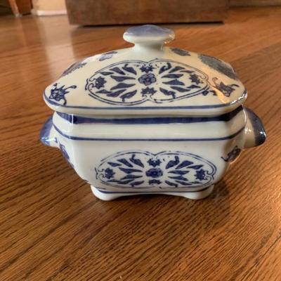 Antique “Wah Lee” porcelain covered dish