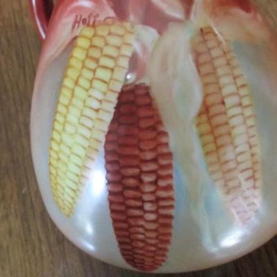 Antique rare Bavarian signed Indian corn cider-pitcher