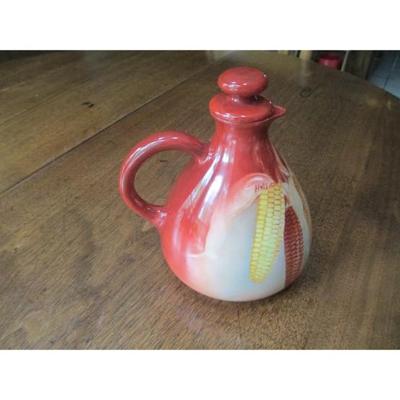 Antique rare Bavarian signed Indian corn cider-pitcher