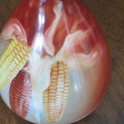 Antique rare Bavarian signed Indian corn cider-pitcher
