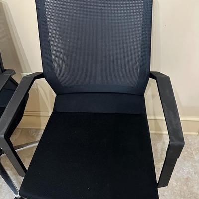 Pair of Mesh Back and Foam Cushion Office Chairs