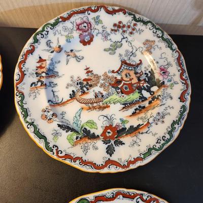 5 Ashworth Bros Brothers Hanley England Plates