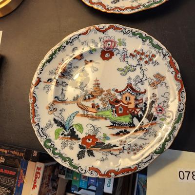 5 Ashworth Bros Brothers Hanley England Plates