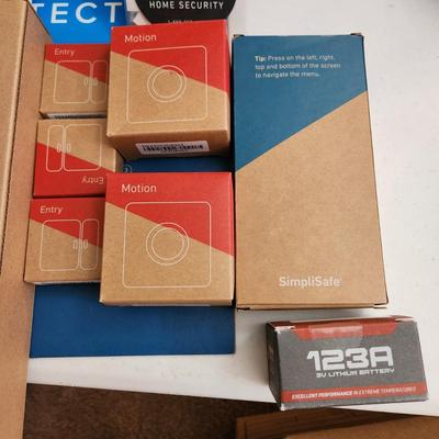 SimpliSafe Security Alarm System 2 Base Stations Motion Monitors Entry Systems batteries Sign