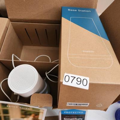 SimpliSafe Security Alarm System 2 Base Stations Motion Monitors Entry Systems batteries Sign