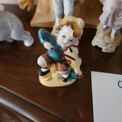 Lot of Collectibles Milk Glass Horse head Book Ends Elephants, Belleek, Lenox USA