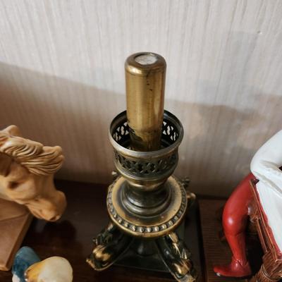 Lot of Collectibles Milk Glass Horse head Book Ends Elephants, Belleek, Lenox USA