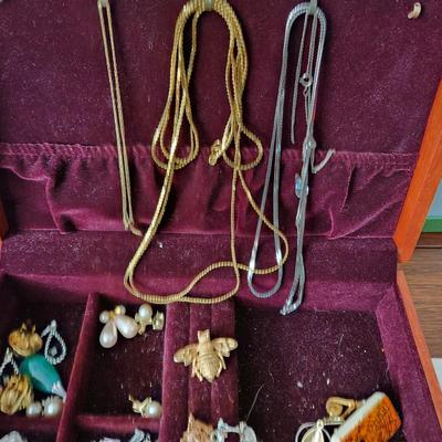 Large Lot Costume Jewelry Monet , Talbots, Pulsar, Avon, Trifari Earings Necklaces , Pins, Watch, Alex & Ani2 Boxes .
