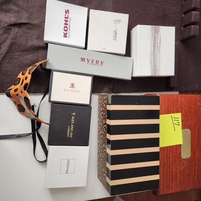 Large Lot Costume Jewelry Monet , Talbots, Pulsar, Avon, Trifari Earings Necklaces , Pins, Watch, Alex & Ani2 Boxes .