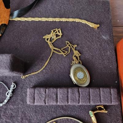 Large Lot Costume Jewelry Monet , Talbots, Pulsar, Avon, Trifari Earings Necklaces , Pins, Watch, Alex & Ani2 Boxes .