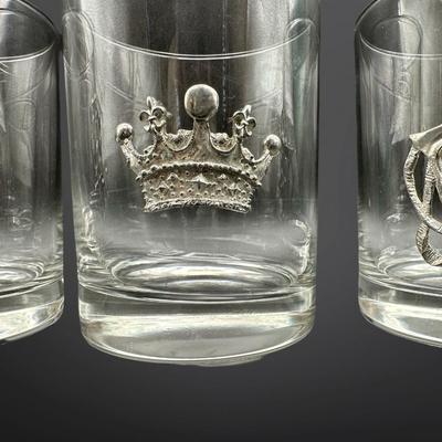Maurice Milleur Masked and Crowned Tumblers - Set of (4)