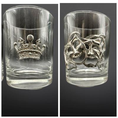 Maurice Milleur Masked and Crowned Tumblers - Set of (4)