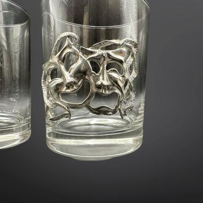 Maurice Milleur Masked and Crowned Tumblers - Set of (4)