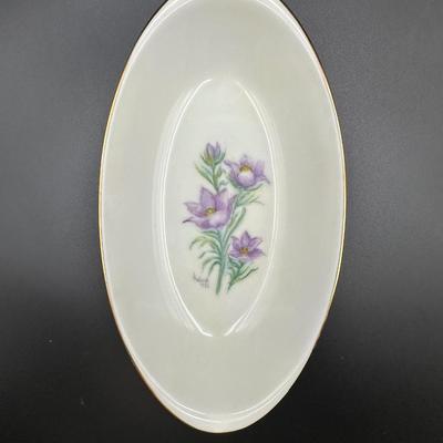 Signed Floral Dish, 1973