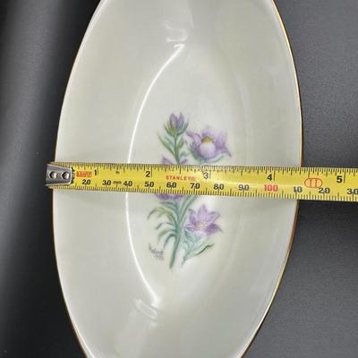 Signed Floral Dish, 1973