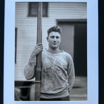 124 Vintage 1923 Annapolis Crewsman Oarsman Bolles Black and White Photograph