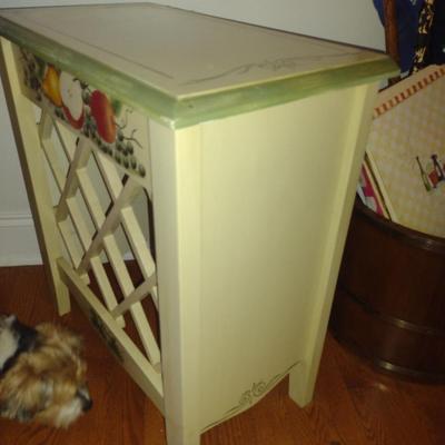 Side/Accent Table with Built in Wine Rack- Approx 22" x 12" x 24 1/2" Tall