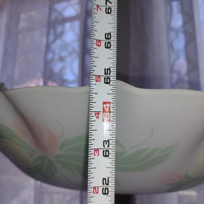 Metal Post Floor Lamp with Glass Shade- Approx 65" Tall