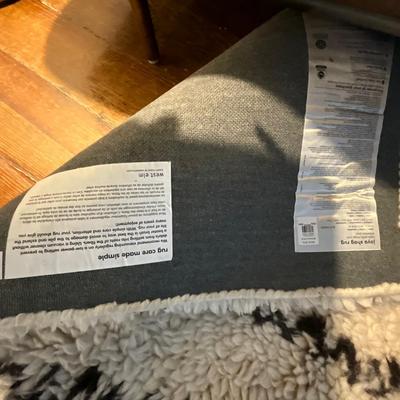 126 West Elm Black and White Joya Shag Rug 5' x 8'
