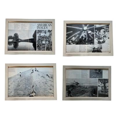 129 Set of 4 Framed American Images Framed Magazine Prints