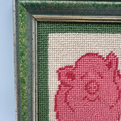 Framed “He who stuffeth….puffeth” Embroidery