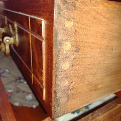 Antique Wooden Dresser with Marble Top (No Contents)- Approx 48" x 19" x 30 1/2" Tall