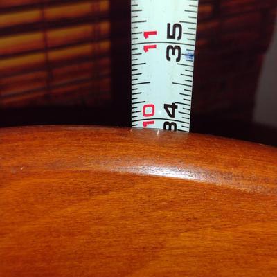 Petite Wooden Chair with Cushioned Seat and Back