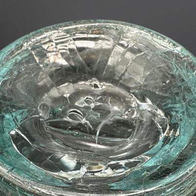 Crackled Blown Rock Glasses - Set of (6)