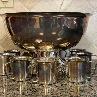 Vintage International Silver Co. Silver Plated Punch Bowl
