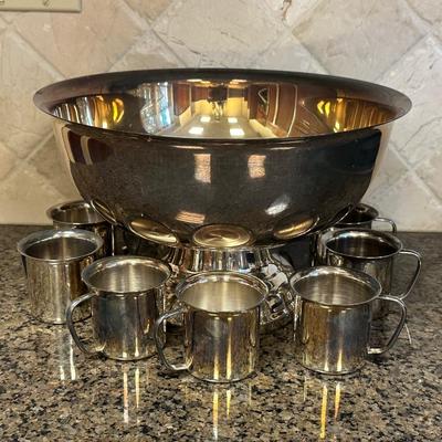 Vintage International Silver Co. Silver Plated Punch Bowl